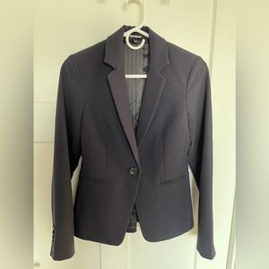New Express Navy Notch Collar One Button Blazer Size 0